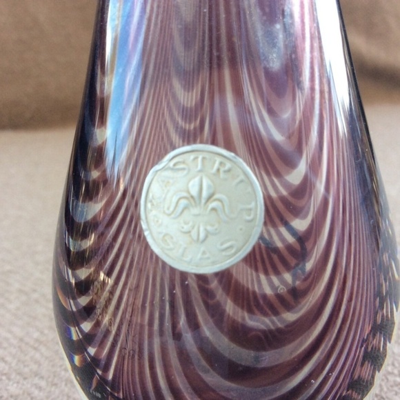 VINTAGE 1950s Scandinavian Zebra Beak Vase by Kastrup/Holmegaard of Denmark - Picture 4 of 7